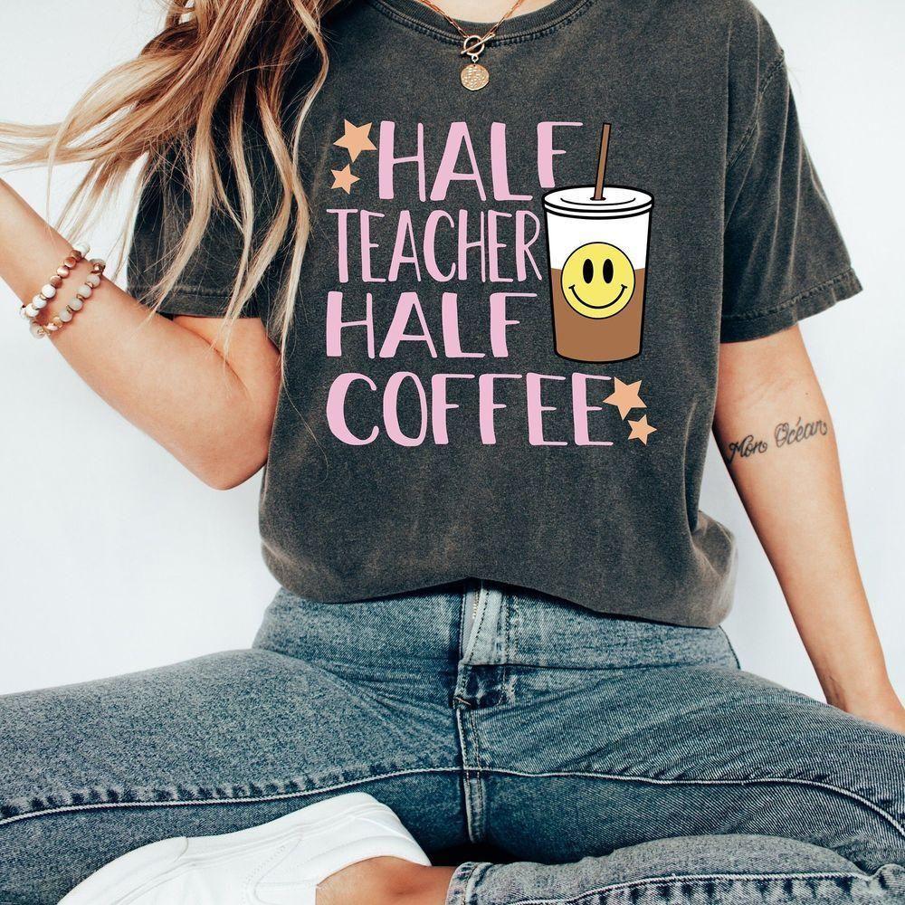 Retro Half Teacher Half Coffee Vuitino Merch